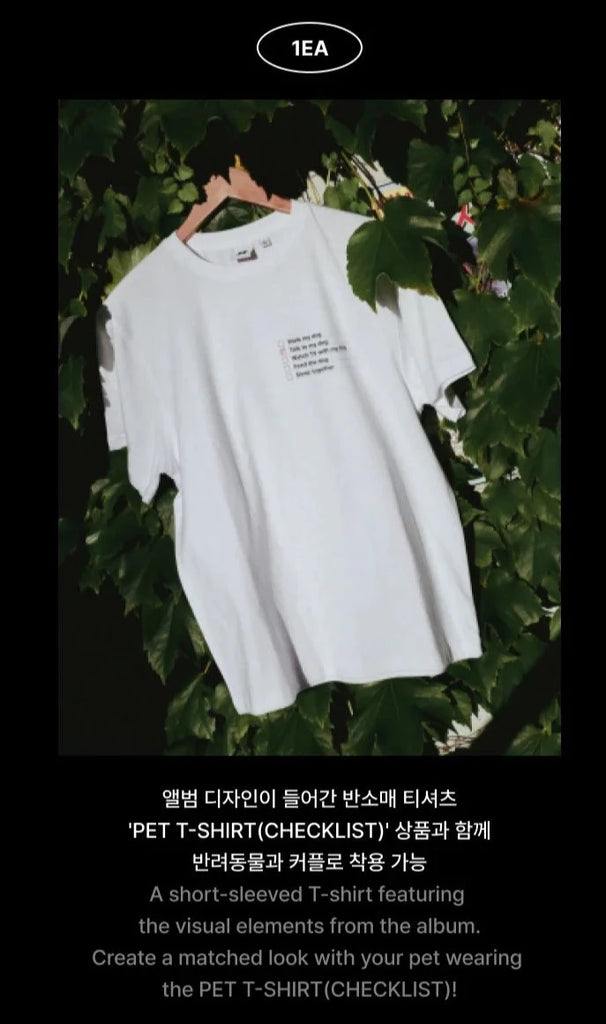 BTS V - LAYOVER 1ST SOLO ALBUM OFFICIAL MD - S/S T-SHIRT (CHECKLIST) - Swiss K-POPup