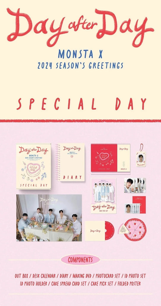 [Pre-Order] MONSTA X - 2024 SEASON'S GREETINGS [DAY AFTER DAY] - Swiss K-POPup