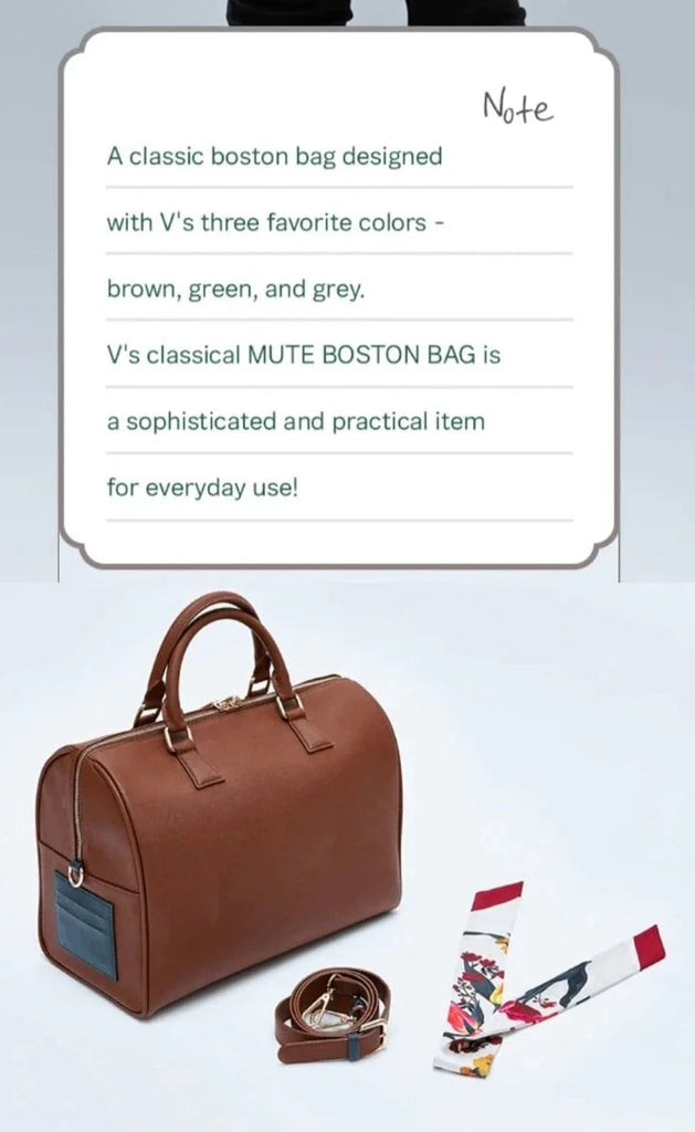 [PRE-ORDER] ARTIST MADE COLLECTION BY BTS -  V MUTE BOSTON BAG - Swiss K-POPup