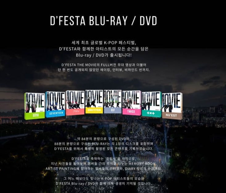 [PRE-ORDER] D'FESTA THE MOVIE (DVD/BLU-RAY) BTS, SKZ, TXT, NCT, TWICE, SVT, ETC.. - Swiss K-POPup