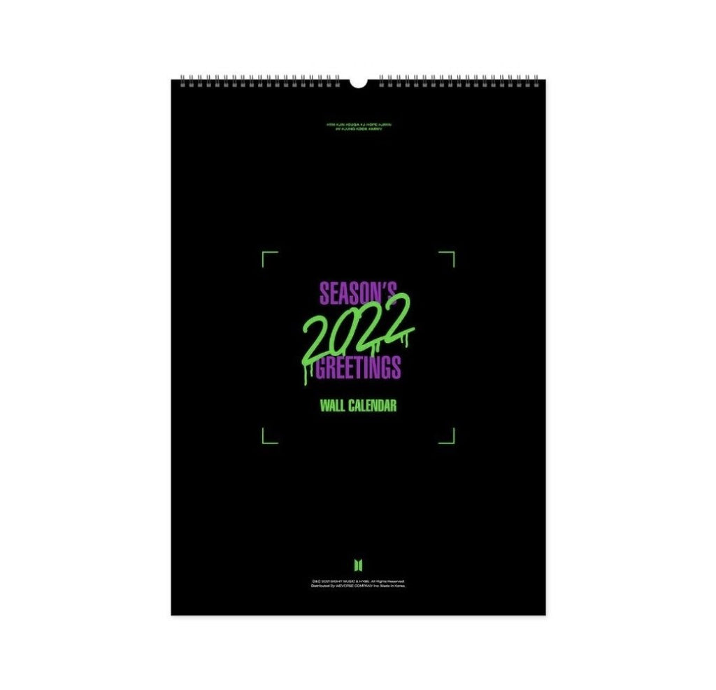 [PRE-ORDER] BTS - 2022 WALL CALENDAR - Swiss K-POPup