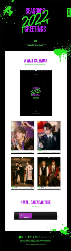 [PRE-ORDER] BTS - 2022 WALL CALENDAR - Swiss K-POPup